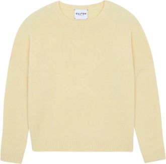 Kujten Amelie Sweater - Dames - Ronde hals truien - Geel - S - Wol - Truien & Vesten