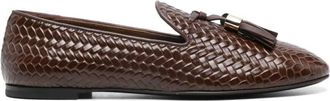 Giuseppe Zanotti Gz-Weave Woven Leather Loafers, Brand Size 36 ( US Size 6 )