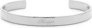 Brook & York Personalized Name Cuff in Silver at Nordstrom Rack