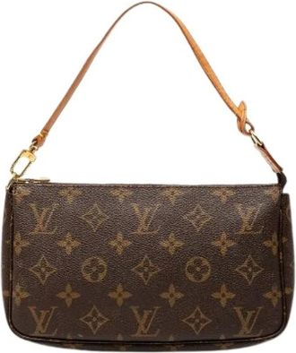 Louis Vuitton Pre-owned Mini Bags, female, Brown, Size: ONE SIZE Pre-owned Pochette Accessoires Monogram Shoulder Bag