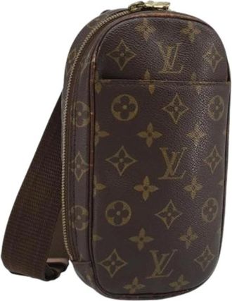 Louis Vuitton Pre-owned Pochette Gange - Dames - Vintage Schoudertas - Bruin - ONE Size - Leer - Vintage
