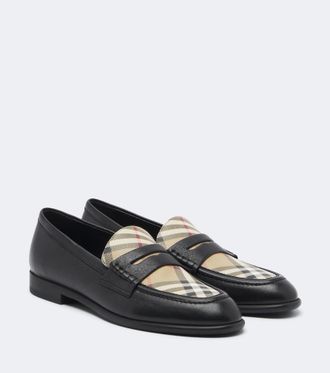 Burberry Mocassini Opal in pelle Burberry Check