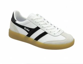 Gola Womens Viper Leather Sneakers In White/black