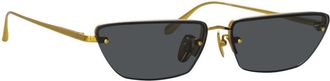 Linda Farrow Cleo Zonnebril - unisex - Zonnebrillen - Geel - 60 MM - Accessoires