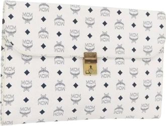 MCM Pre-owned Clutches, female, White, Size: ONE SIZE Pre-owned Clutch Bag