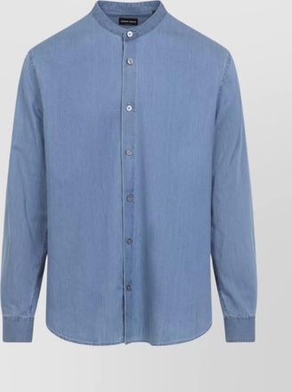 Giorgio Armani long sleeve shirt curved hem