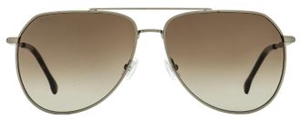 HUGO BOSS B1447OS Square Pilot Sunglasses - Ruthenium