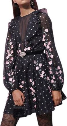 Giambattista Valli x H&M Black Lace Floral Embroidery Dress Size L