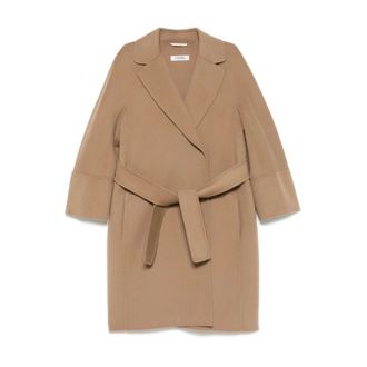 Max Mara Dames, Mantels, Bruin, Maat: 2XS Wol