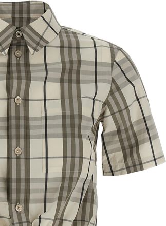 Burberry Cropped Shirt Shirt And Blouse Multicolor