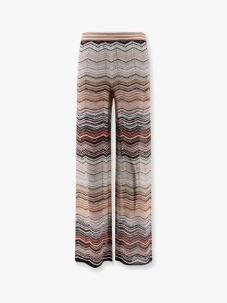 Missoni Pantaloni in viscosa con motivo chevron laminato - MISSONI - gender_Woman