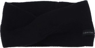 Calvin Klein Women Essential Knit Twisted Headband Winter, Black (Ck Black), One Size