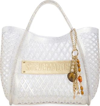 Steve Madden Bjuicyy Jelly Shopper Tote with Pouch in Gold at Nordstrom Rack