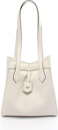 Fendi White Leather Tote Bag (Pre-Owned)