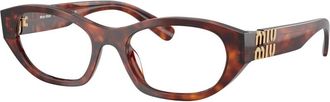 Miu Miu Glasses, female, Brown, Size: 53 MM MU 03Wv 21C1O1 Eyeglasses