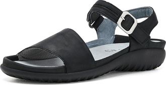 Naot Nagoya Womens Sandals Ebony Oily Nubuck/Black Leather : EU 42 (US Womens 11) M
