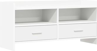 vidaXL Mueble De Tv 100 X 33 X 47 Cm Blanco Madera De Ingenier&iacute;a Vidaxl