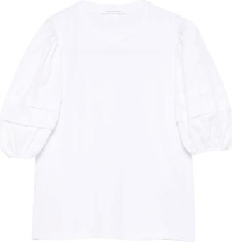 Cecilie Bahnsen Top con maniche a palloncino - Bianco