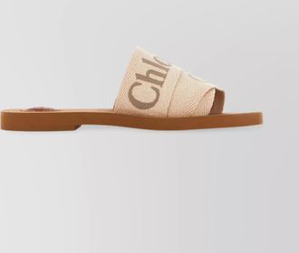 Chloé linen woody slides & flip flops