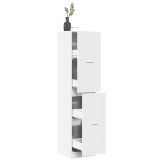 Berkfield Home Apothecary Cabinet&not;White 40x41x174.5 cm Engineered Wood in White