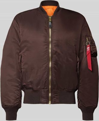 Alpha Industries Alpha Industries Regular Fit Bomberjacke mit Stehkragen Modell Heritage in Mittelbraun, Gr&ouml;&szlig;e XL