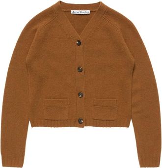 Acne Studios Cashmere Cardigan - Dames - Vesten - Bruin - M - Truien & Vesten