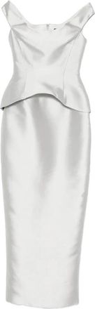 Solace London Pieta Maxi Jurk - Dames - Feestkleedjes - Grijs - XS - Polyester - Kleedjes
