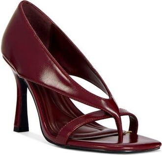Azalea Wang Secret Square Toe Sandal in Burgundy at Nordstrom, Size 7.5
