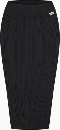 HUGO BOSS Womens Sareplie Knitted Skirt - Black - Size: 8/29in/30in