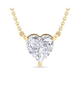 SuperJeweler Superjeweler Gold Over Silver 2.00 Ct. Tw. Lab-Grown Diamond Necklace
