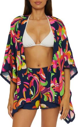 Trina Turk Poolside Swirl Cover-Up Tunic in Multi at Nordstrom