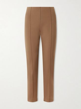 Max Mara Pantaloni A Gamba Affusolata In Jersey Pergola - Marrone