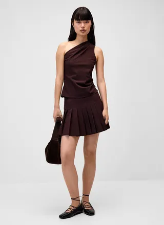 Twik Womens Dressy pleated miniskirt
