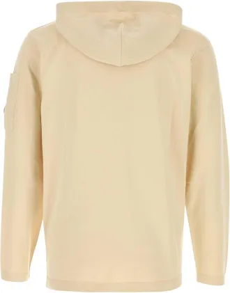 C.P. Company Mens Island Hoodie Beige Cotton Sweater