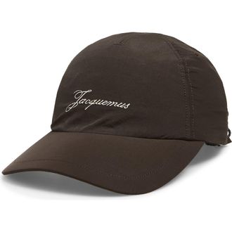 Jacquemus La Casquette Baluchon Baseball Cap in Dark Brown at Nordstrom, Size 60