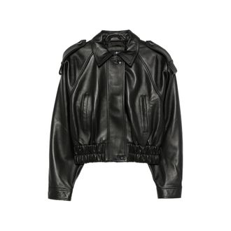 7 For All Mankind Elasticated-waist Leather Jacket