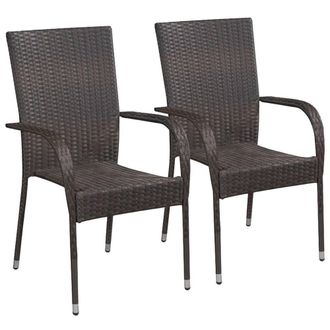 Berkfield Home 3 Piece Garden Dining Set Brown