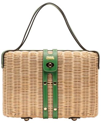 Frances Valentine The Holland Wicker & Leather Satchel