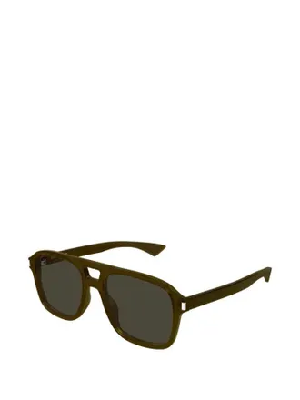 Saint Laurent Eyewear SL881004 Pilot-Frame Sunglasses - Brown