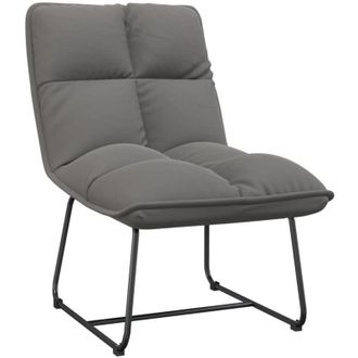 vidaXL Silla Con Estructura De Metal Terciopelo Gris Claro Vidaxl