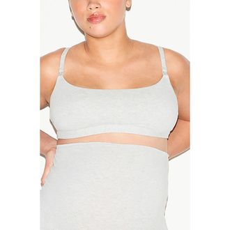 SKIMS 2-Pack Jersey Maternity/Nursing Bralettes in Z/dnulight Heather Greydnu at Nordstrom, Size Large