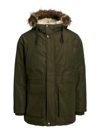 Jack & Jones Outdoorjacke JACK & JONES JJDAVID PARKA JACKET, Herren, Gr. XS, gr&uuml;n (rosin), Web, Obermaterial: 100% Polyester, unifarben, regular fit, Jacken Outdoo