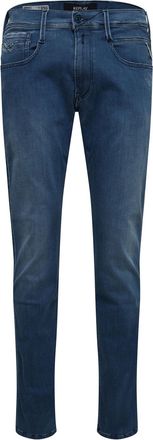 Replay Mens Anbass Slim-Fit Jeans in Blue Cotton - Size 29W/30L