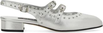 Carel Mary Jane Slingback Queen - Dames - Pumps - Grijs - 38 1/2 EU - Leer - Schoenen