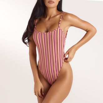Lounge Sunstripe Swimsuit - Retro Stripe - XXL