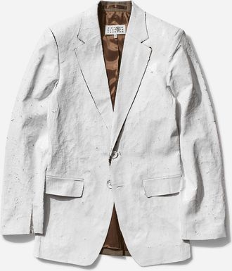 Maison Margiela Women s Painted Blazer White