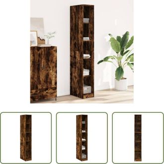 vidaXL Guardaroba - Armadio Rovere Fumo 30x50x200 cm in Legno tecnico