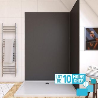 Aurlane Lote De 10 Paneles Murales De Aluminio Gris Para Ba&ntilde;o - 120x210cm - Wallit