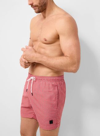 BOSS Mens Mini-sun-pattern swim trunk