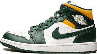 Nike Jordan Klassieke Mid-Top Sneaker 2021 - Heren - Fitnessschoenen - Groen - 36 EU - Leer - Fitness